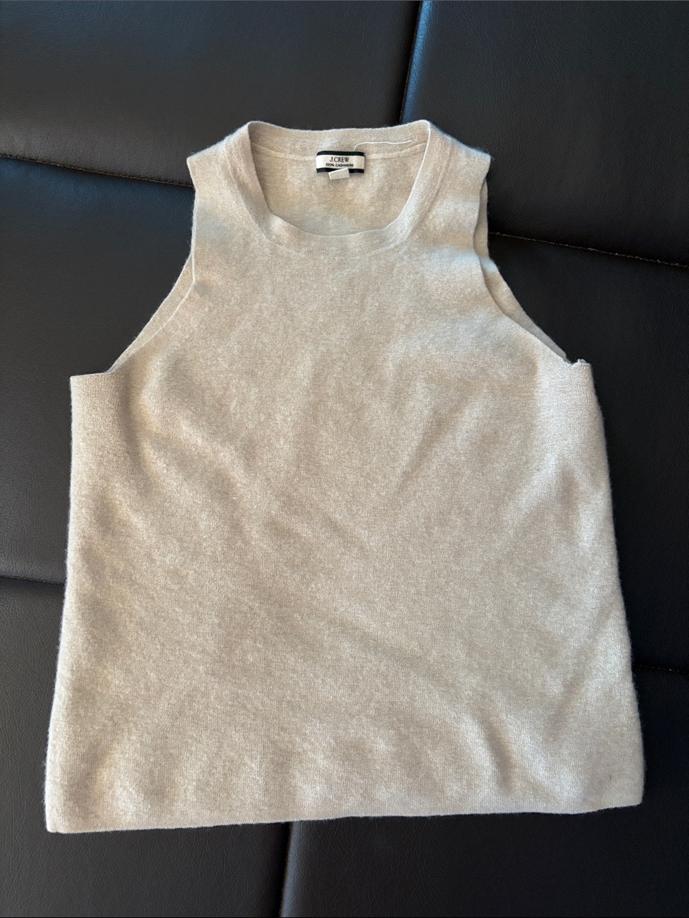 J. Crew Women’s Cream 100% Cashmere Sleeveless Sweater